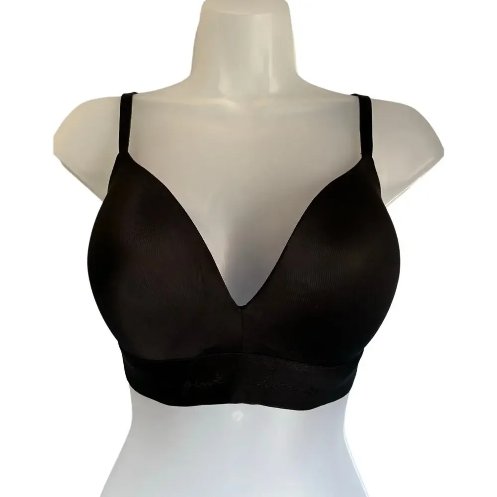 PINK Wear Everywhere Wireless Push Up Bra Black Comfort Everyday 36D